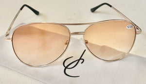 JC Reader Sunglasses - Rose Gold