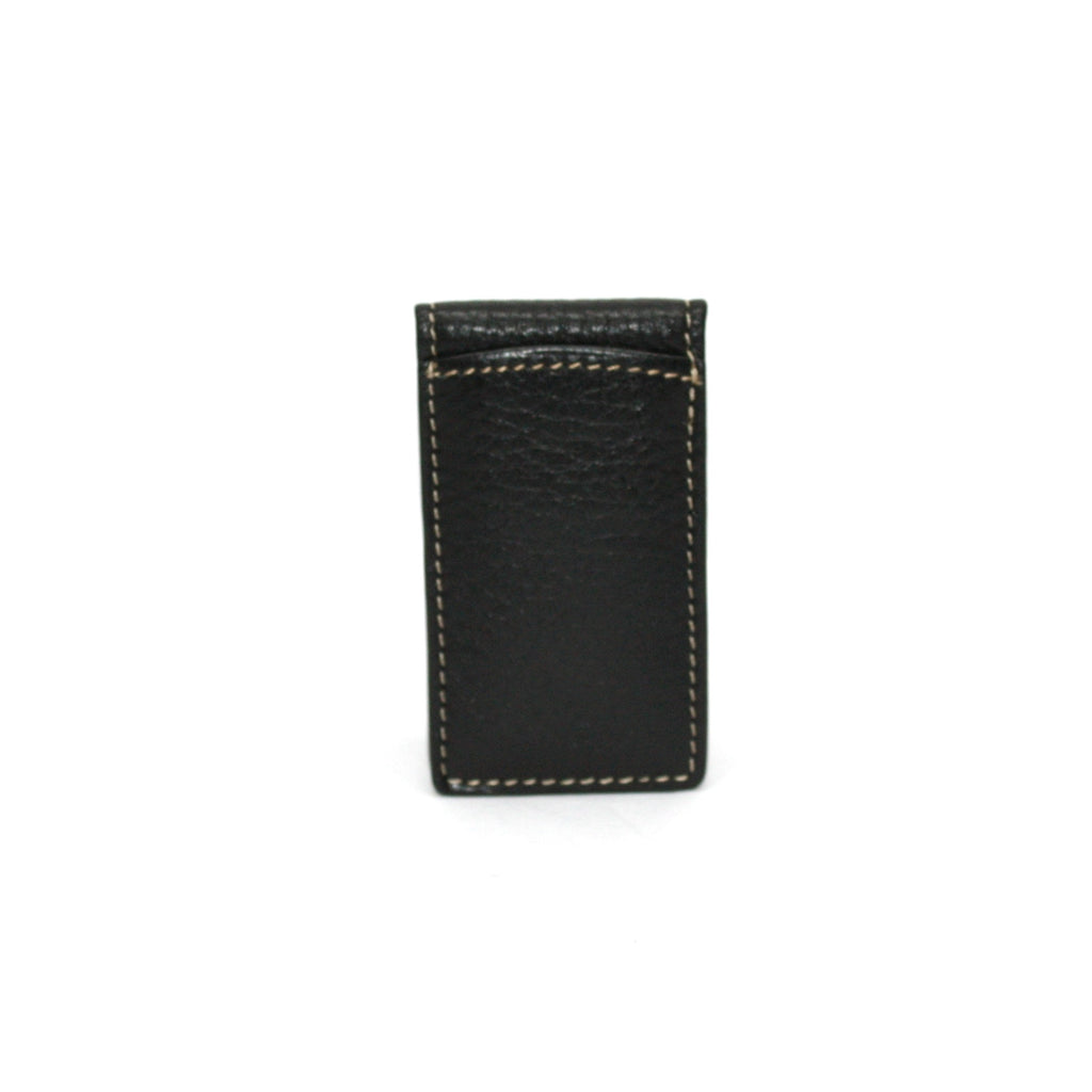 Tumbled Glove Magnetic Money Clip - Black