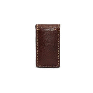 Tumbled Glove Magnetic Money Clip - Brown