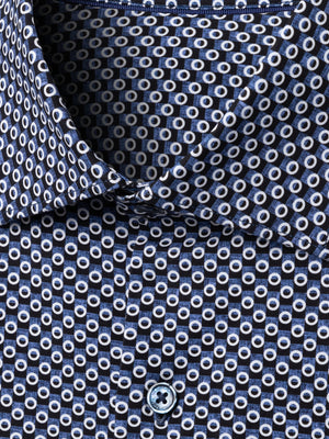 OoohCotton Tech Long Sleeve Shirt - Bull's Eye Print Slate