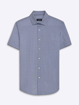 OoohCottonTech Short Sleeve Shirt – Navy Print