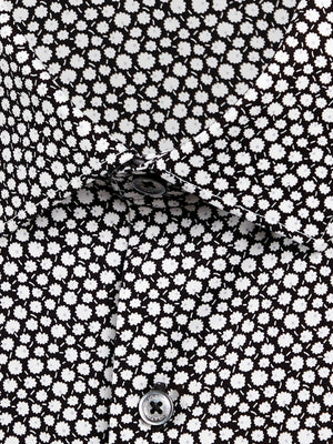 OoohCotton Tech Long Sleeve Shirt - Black Floral Print