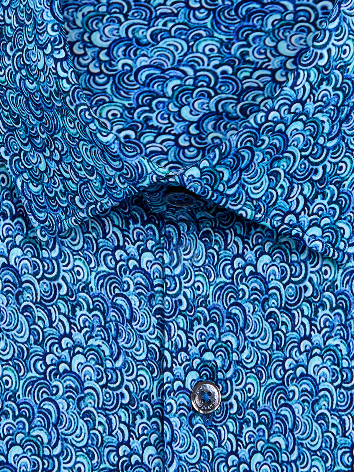 OoohCotton Tech Long Sleeve Shirt - Aqua Print