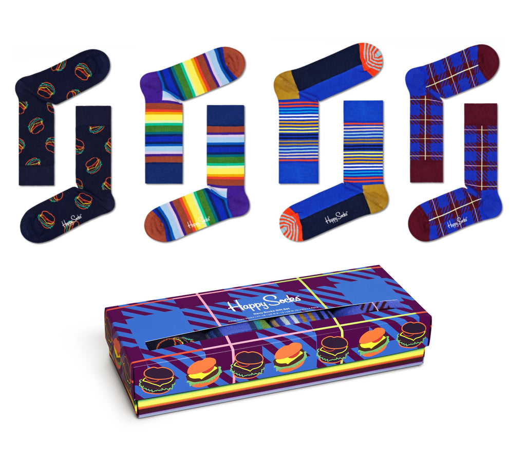 4-Pack Navy Socks Gift Set