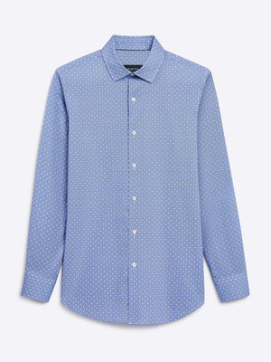 OoohCotton Tech Long Sleeve Shirt - Air Blue Circle Print
