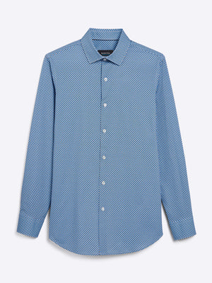 OoohCotton Tech Long Sleeve Shirt - Air Blue Circle Print 2
