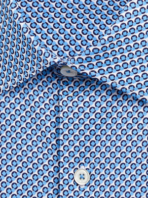 OoohCotton Tech Long Sleeve Shirt - Air Blue Circle Print 2