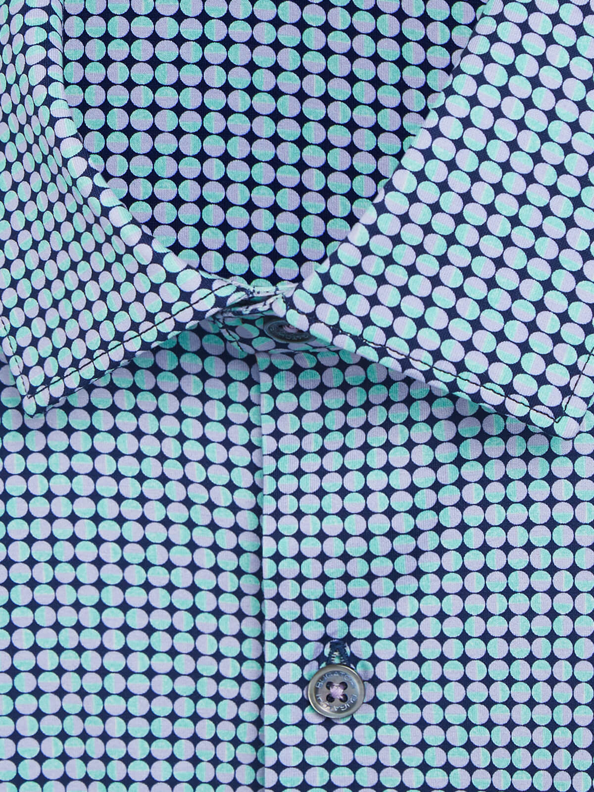 OoohCottonTech Short Sleeve Shirt – Lilac Geometric