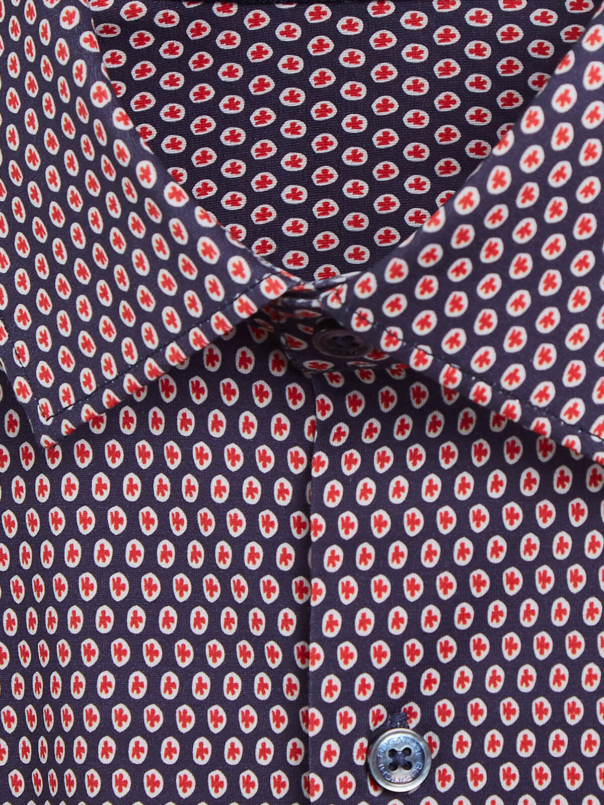 OoohCotton Tech Long Sleeve Shirt - Navy Circle Print